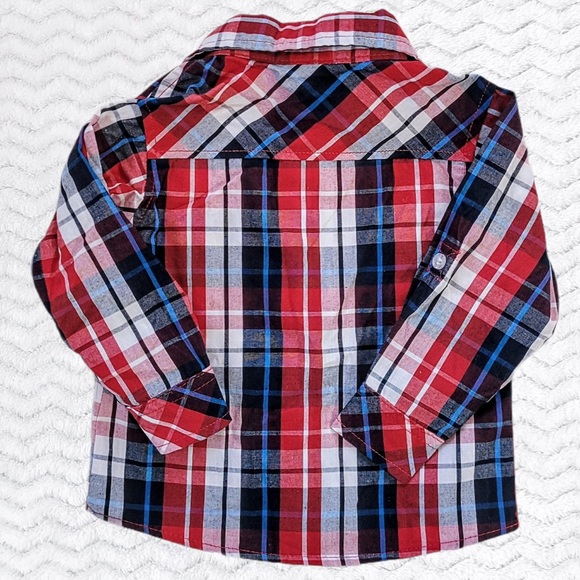 American Hero Jeans/Plaid Button Down/T-shirt 3pc Matching Set - 12M - Picture 4 of 10